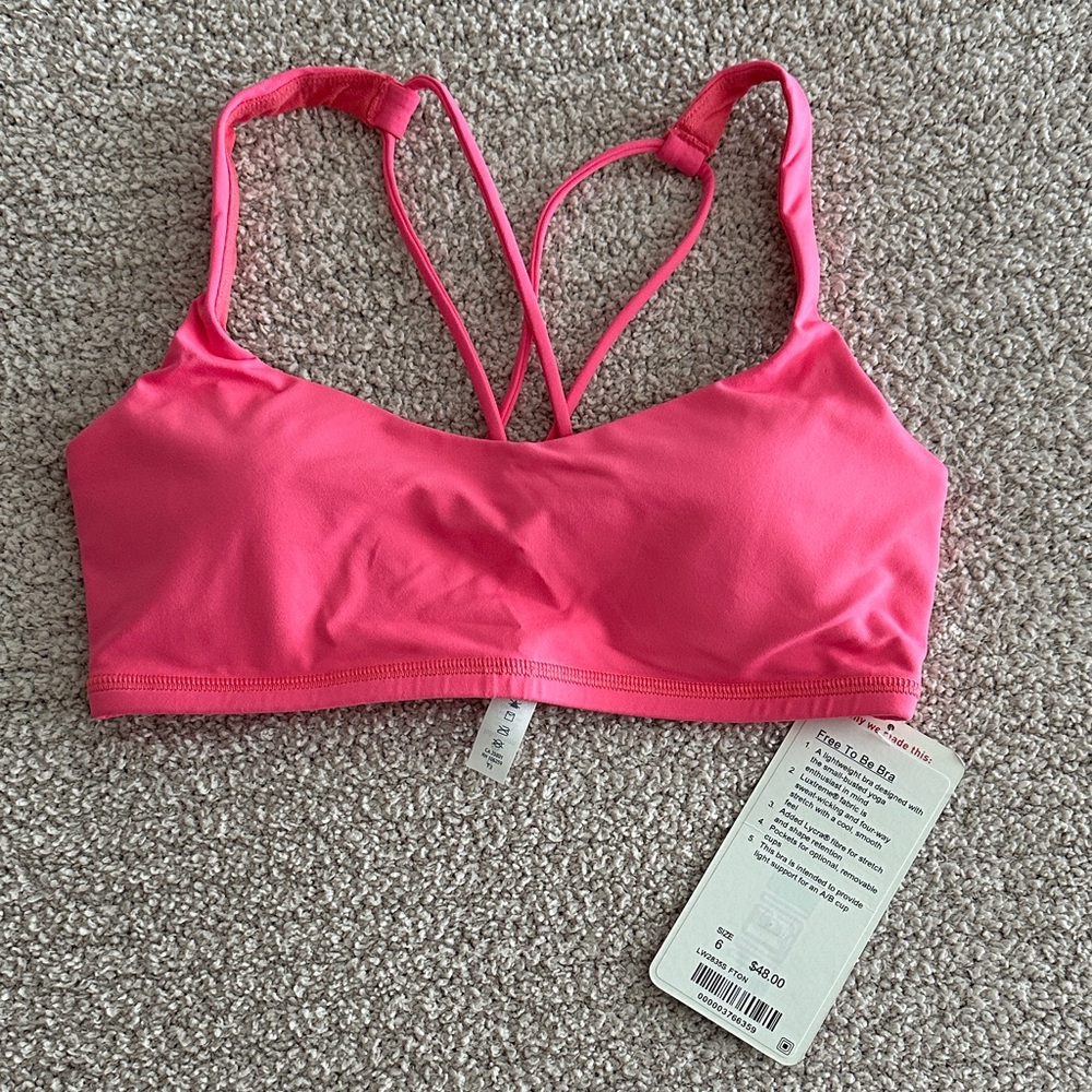 Lululemon Athletica Vibrant Pink Sports Bra